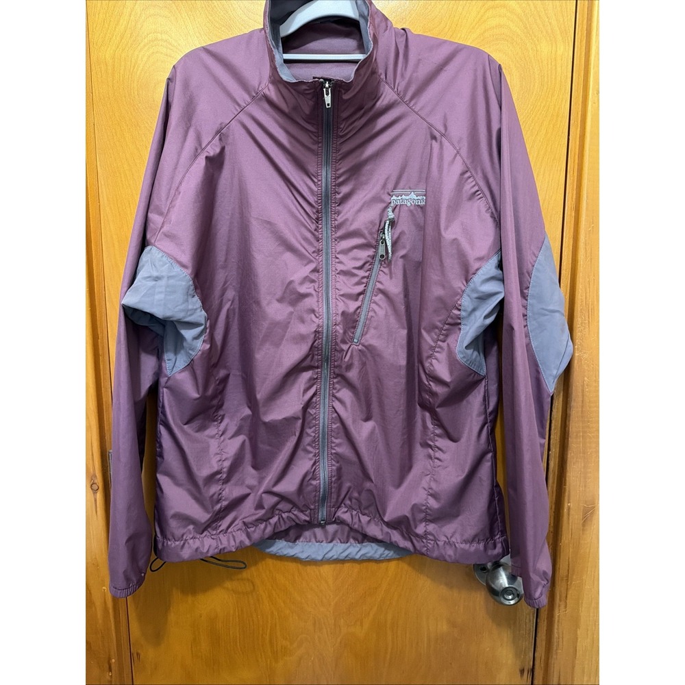 PATAGONIA WIND SHIELD Women's Small Jacket Purple Full Zip Running